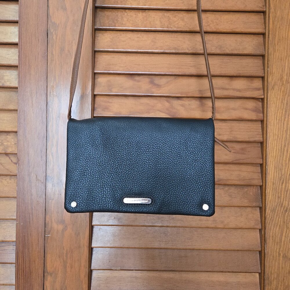 Dana Buchman Small Saddle Bag Crossbody Black & Brown